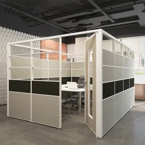 M W Used American Power Supply System 60mm Thickness Aluminum Frame Swing Door Private Office Staff Cubicle Workstation