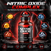 Kapsul Penguat Nitric Oxide dengan Vitamin C, Niacin, dan Zinc untuk Pria, Mendukung Sirkulasi dan Otot, Suplemen Diet OEM&ODM