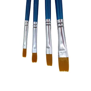 Customized Logo Mini Detail Paint Brush Sets Nylon Hair Triangular Miniature Face Painting Brushes