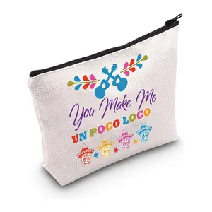 Customized Logo Size Cotton Canvas Toiletry Cosmetic Bag San Francisco Souvenir Dust Gift Makeup Zipper Pouch Bag Pencil Bag