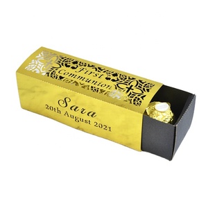 Recuerdo de fiesta de <span class=keywords><strong>bautizo</strong></span>, caja de recuerdo de Cruz personalizada con corte láser para primera comunión - Product Image 1