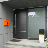 DAIYA chine portes en bois massif avec panneau en verre à double porte
