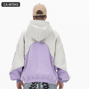 Sweat à capuche Saint 3D Foam Color-Block-Sweat Streetwear doublé de polaire automne/hiver 2025 - Product Image 4