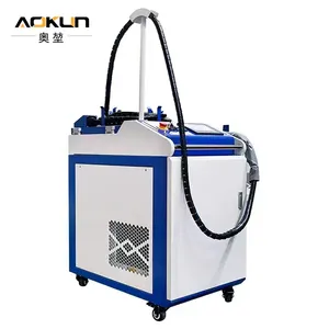 Portable handheld laser cleaning machine for mold rust removal, stainless steel metal removal and oil stain removal