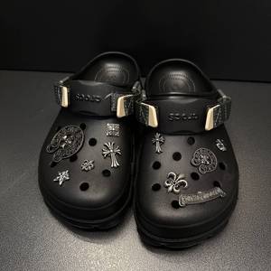 Boucle décorative en métal en forme de croix pour accessoires de bricolage de chaussures <span class=keywords><strong>Crocs</strong></span> de style rétro, ensembles de bricolage Chrome Heartt - Product Image 6