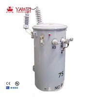 Transformador de Distribución Monofásico de Montaje en Aire Yawei de 37.5kva, 50kva, 75kva, Sumergido en Aceite
