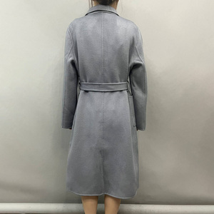 Veste longue d'hiver <span class=keywords><strong>en</strong></span> laine pour <span class=keywords><strong>femme</strong></span>, <span class=keywords><strong>manteau</strong></span> <span class=keywords><strong>en</strong></span> laine de <span class=keywords><strong>cachemire</strong></span> véritable, nouvelle collection - Product Image 4