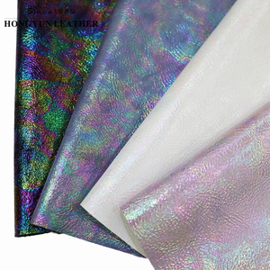 Cuir synthétique de haute qualité, doux et confortable, à motif holographique, imperméable, en PU, en rouleau, pour sacs et chaussures - Product Image 1