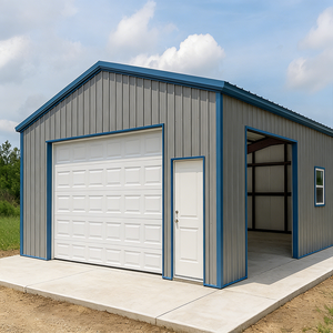 Abri de garage en acier au design moderne, facile à assembler, entrepôt métallique pour usage domestique, abri de voiture résistant au vent - Product Image 3