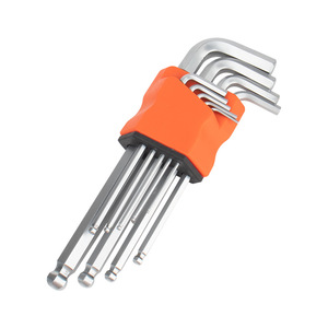 Dingfa Hardware Hex Key Set 9-Piece Metric Chrome Plated 45 Steel For Home Repair - Product Image 1