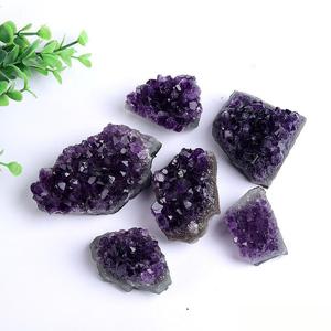 Natural Purple Amethyst <b>Cluster</b> Raw Quartz <b>Crystal</b> Druzy Mineral Specimen Reiki Healing Home Decoration Gift For Collection - Product Image 5