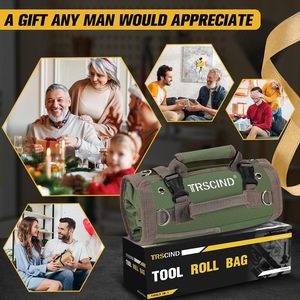 Free sample Canvas Wear-resistant Waterproof Durable Portable Roll-up Foldable Hanging <b>Tool</b> <b>Bag</b> - Product Image 2