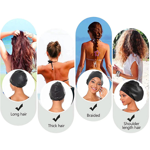 Femmes nageant cheveux longs Oversize 120 grammes Large Silicone Swim Caps - Product Image 6