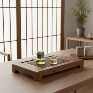 Nuevo Juego de Bandeja de Té de <span class=keywords><strong>Madera</strong></span> SAMADOYO 2024, Bandeja de Café y Té Ecológica de Estilo Chino para Mesa - Product Image 1