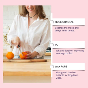 Exquisite Powder Crystal Necklace <b>Light</b> Luxury Niche Ins Simple Style Everyday Clavicle Chain Gentle Temperament - Product Image 2