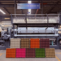 Machine de fabrication de barquettes à œufs en pâte à papier 8x8 alvéolées 10000 pièces/heure / Ligne de production de barquettes à œufs entièrement automatique avec four à gaz métallique et sécheur