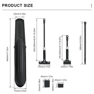 כנפונים קדמיים ואחוריים לאופני הרים RIDERACE, רחבים, עמידים למים, סט מגני בוץ לגלגלים לרכיבה בכביש, אביזרים לאופניים - Product Image 6