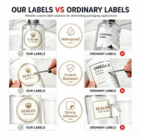 Etiqueta Adhesiva de Vinilo PET Ecológica, Duradera, Impermeable, con Formas Personalizadas, Resistente a los Rayos UV, Holográfica Permanente