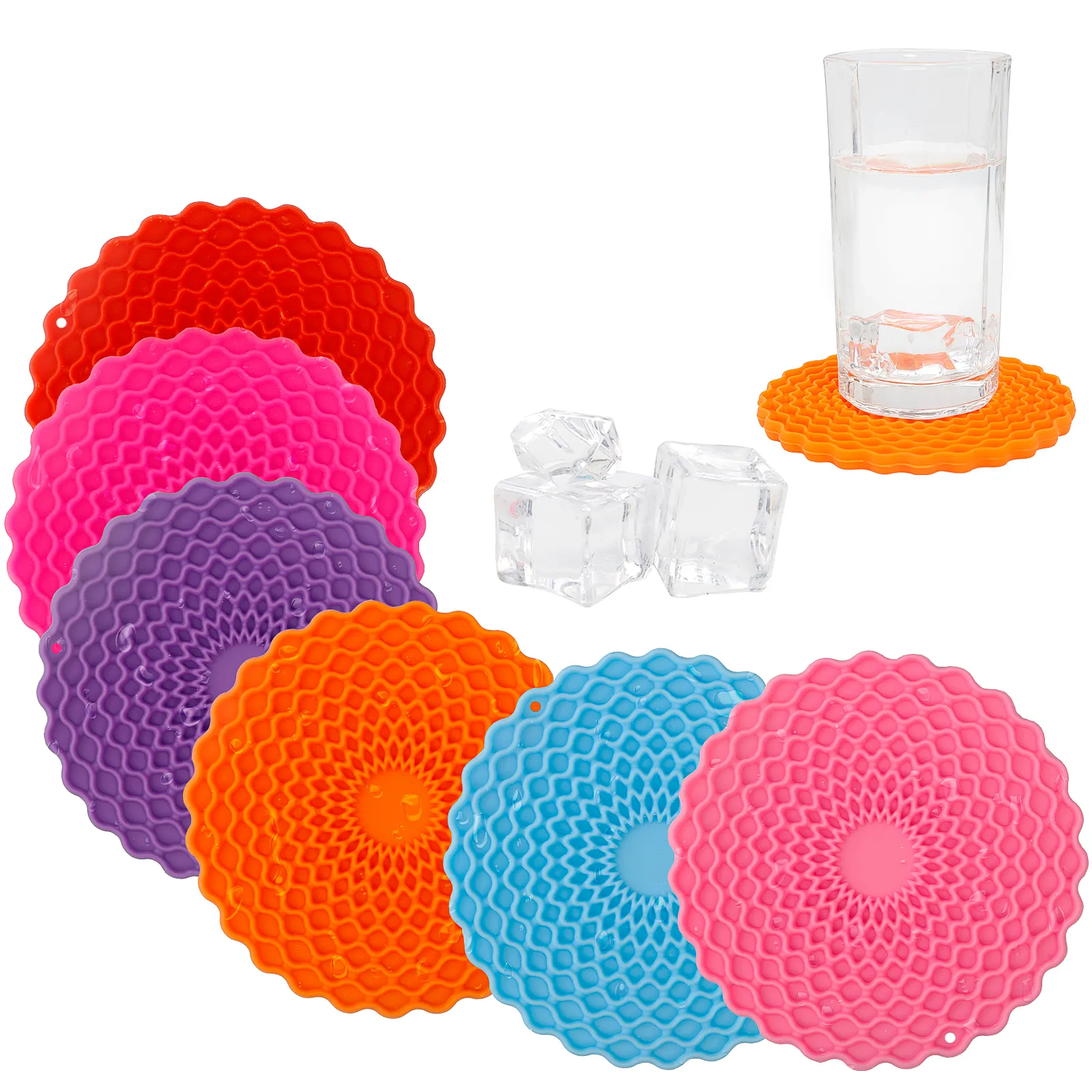 Soft Silicone Drink Coaster, Cup Mat, Amazon Hot Seller, Kitchen и Tabletop, 2022