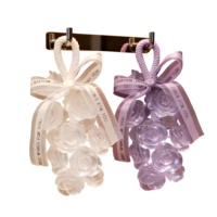 Savon solide artisanal à la rose, parfum personnalisé, ingrédients naturels à base de raisin et d'herbes, hydratant, nettoyage doux, emballage cadeau