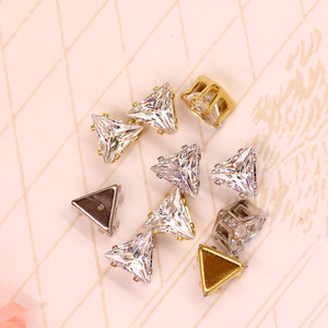 Dainty <span class=keywords><strong>3</strong></span>-10mm 18K Banhado A Ouro Zircão Pingente Zircão Gota Elíptica Square Dangle Charme para Fazer Acessórios De Jóias - Product Image 6