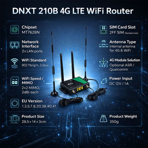 DNXT Wifi <b>Modem</b> WiFi6 300Mbps 4g Lte Wifi Router Dual SMA Routeur Wifi Avec Carte Sim WAN/LAN DC 12V/1A Mini Wi-fi for Office - Product Image 2