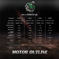Moteurs Flashhobby Racer A2306.5 FPV Series 1900KV 2550KV avec roulements NSK 684 pour petits drones de course FPV et quadricoptères