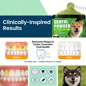 Polvo Limpiador Dental para Perros OEM/ODM, Polvo Dental para Perros y Refrescante Bucal para Gatos, Eliminador de Mal <span class=keywords><strong>Aliento</strong></span> y Sarro para Perros - Product Image 4