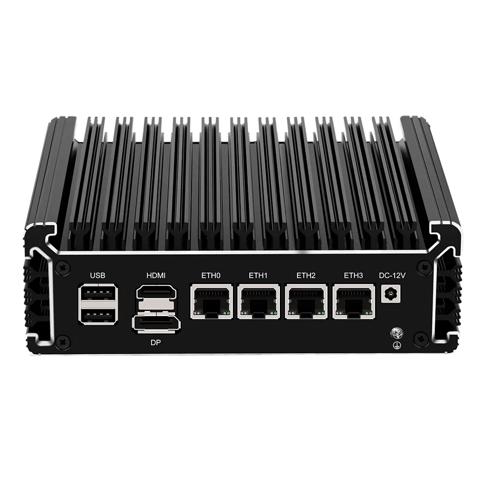 2022 Hot Selling Intel Celeron N5105 Business Mini Pc With 4 Lan 4 Usb TF Card Slot Wins10 Computer