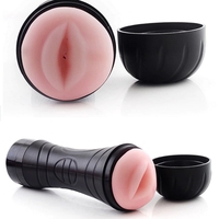 Heißer Vibrations-Männermasturbator, Taschenmuschi, Echte Vagina, Oraler Masturbationsbecher, Taschenlampenform, Sexspielzeug für Erwachsene Männer