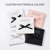 Boîte cadeau pliante personnalisée avec impression, en carton artistique, fermeture à ruban pour foulard, mouchoir, emballage cadeau de mariage