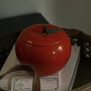 <strong>Red</strong> Luxury Apple Shaped Aromatherapy <strong>Candle</strong> Scented Container Custom Logo Ceramic Jars for Christmas Gifts Soy Wax <strong>Candles</strong> - Product Image 4