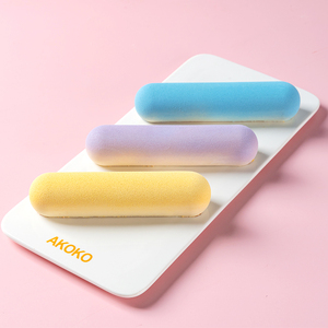 AKOKO <span class=keywords><strong>Moule</strong></span> <span class=keywords><strong>en</strong></span> silicone pour gâteau à mousse longue ovale 6 pièces pour macaron français, oreiller, pâtisserie, moules <span class=keywords><strong>de</strong></span> cuisson - Product Image 2