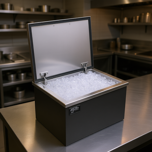 Frigorifero Commerciale in Acciaio Inox da 40 Qt con Coperchio a Cerniera per Uso in Cucina - Product Image 2