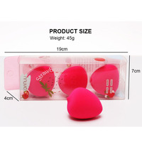 Ensemble de mini éponges à maquillage en forme de fruits mignons en gros, sans latex, lavables, éponges douces pour fond de teint, œuf de beauté, puff de maquillage pour femmes