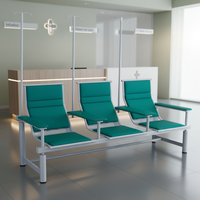 Chaise d'infusion réglable à dossier, très vendue, pour perfusion IV, chaise médicale haut de gamme pour hôpital, 3/5 places, en cuir PU, design moderne