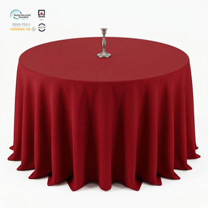 Mantel de Poliéster Impermeable Blanco de 132 Pulgadas, Redondo, con Diseño Floral Jacquard, Personalizable, Ecológico, Resistente, para Restaurante - Product Image 1