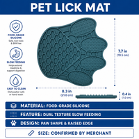 Alfombrilla de silicona para lamer para mascotas con diseño de trébol de cuatro hojas, comedero lento con textura de nódulos, antideslizante, de grado alimenticio, para perros y gatos
