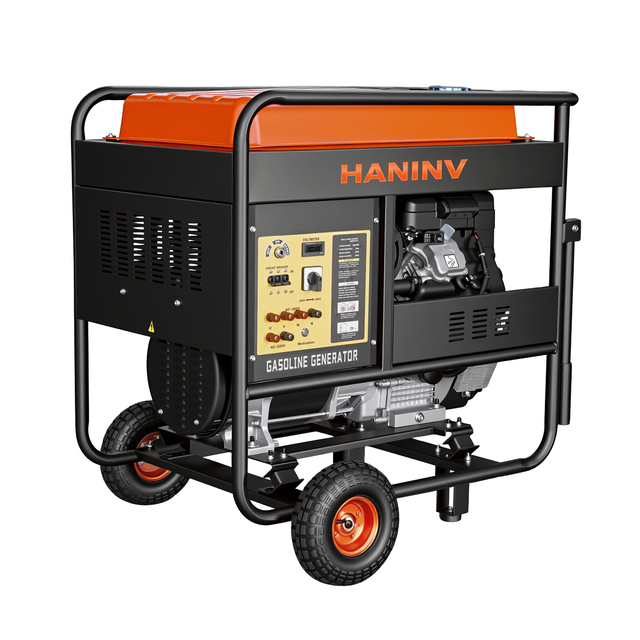 Portable 12000W V-Twin Gasoline Generator with Wheels Electric Start 3 Phase Single Phase Dual Voltage Petrol Genset with AVR