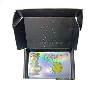 Juego de cartas de <span class=keywords><strong>Tarot</strong></span> frustradas holográficas brillantes con impresión personalizada a pedido con caja personalizada - Product Image 4