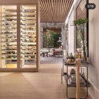 Étagère à vin en bois massif multi-niveaux de fabrication OEM, grande capacité, pour bar, restaurant, magasin de vin