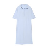 Robe midi décontractée et élégante à revers pour femme, nouvelle collection 2026, style rétro chic à manches courtes.
