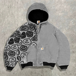 Pull-over en maille coupe ample et légère, 400g, avec logo brodé personnalisé, motif graphique numérique, haute qualité, style vintage, imperméable - Product Image 1