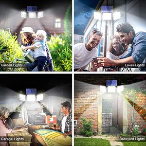 Lampu Dinding Tenaga Surya Luar Ruangan 180 LED 3000LM IP65 Tahan Air, Lampu Jalan Sensor Gerak Tenaga Surya 3000LM untuk Garasi Halaman Patio - Product Image 6