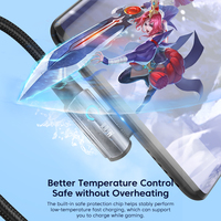 Chargeur coudé durable Toocki 100W à charge rapide avec performance à basse température pour une expérience de jeu mobile fluide