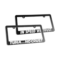 Cadres de plaque d'immatriculation vierges en plastique ABS, aluminium, fer, acier inoxydable, personnalisés, support de plaque d'immatriculation, vente en gros
