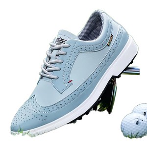 Chaussures de golf pour hommes en PU noir et blanc, doublure en mesh, semelle extérieure en caoutchouc, semelle intermédiaire en EVA, baskets décontractées de printemps - Product Image 4