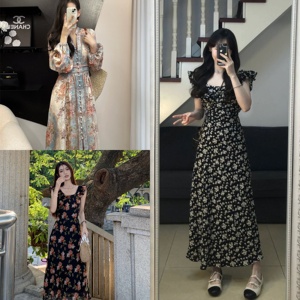 Vestido de <span class=keywords><strong>Mujer</strong></span> de Alta Calidad, Ropa Formal de Verano, Estilo Casual con Cintura, Transpirable y Cómodo, Falda Larga Ligera para Chicas - Product Image 6