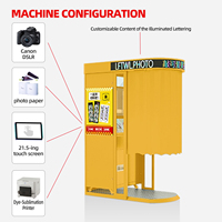 Cabina de Fotos con Impresora Todo en Uno, Software, Máquina Expendedora, Kiosco, Proveedor de Alta Tecnología Remota, Máquina de Autoservicio, GRAN OFERTA