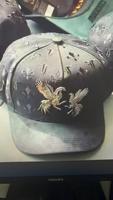 Casquette de sport réglable à 5 panneaux en tissu polyester/coton, motif imprimé numérique, broderie décorative, unisexe, toutes saisons, pour adulte